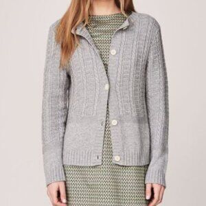 TOAST UK Guernsey cardigan dove grey M